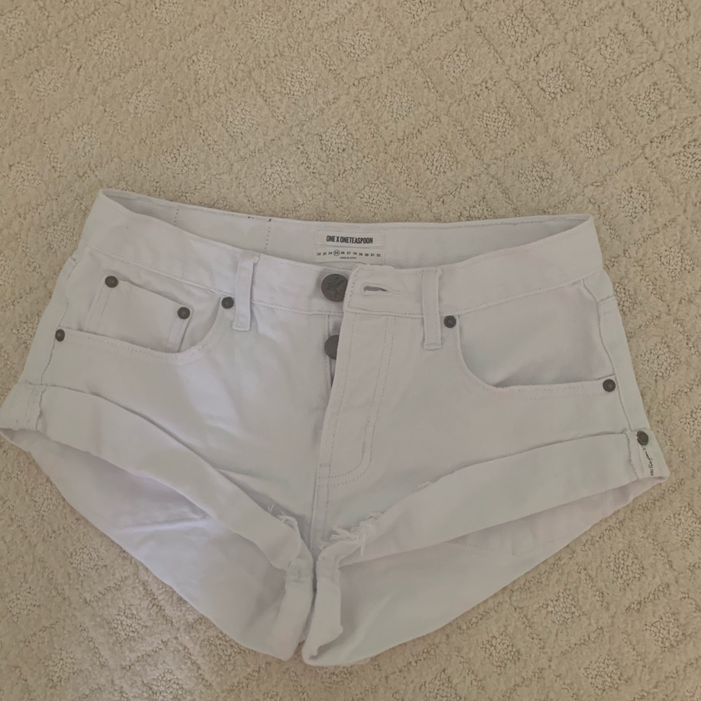 White One Teaspoon Shorts